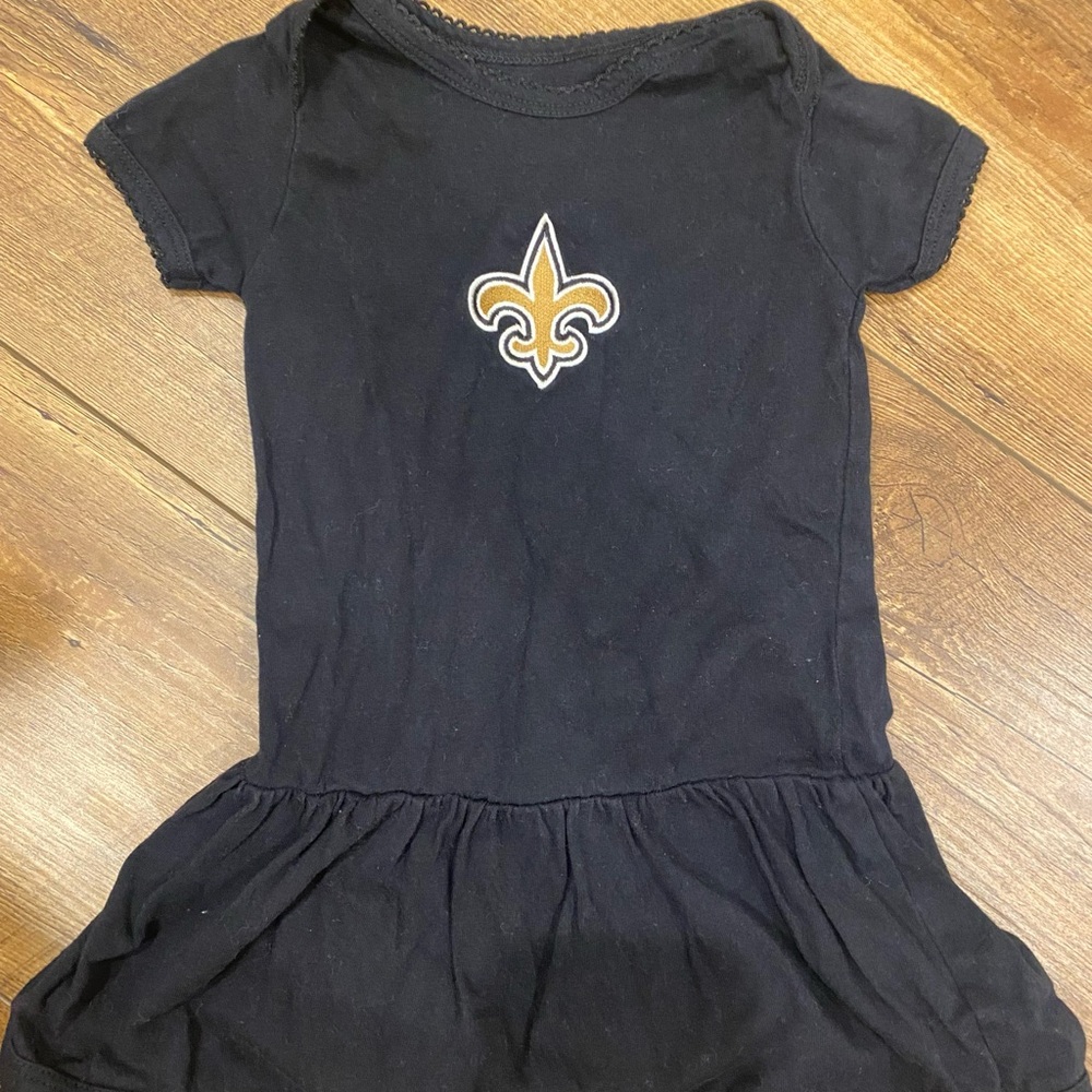 Elegant Black Kids Dress with Gold Emblem